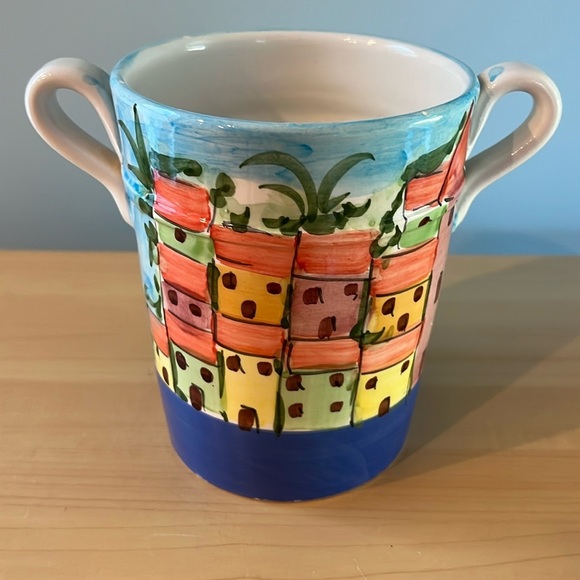 Hand painted vase made in Italy - Picture 1 of 5